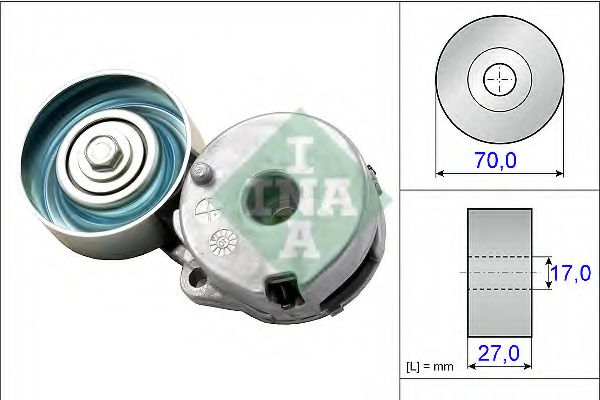 INA Belt Tensioner, V-ribbed belt 10871494 - INA