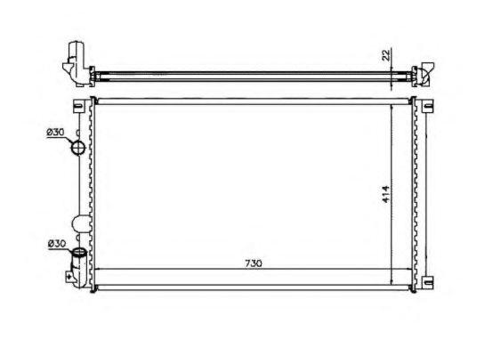 NRF Radiator, engine cooling 3426939 - NRF