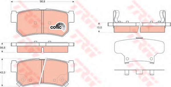 TRW Brake Pad Set, disc brake 10702573 - TRW