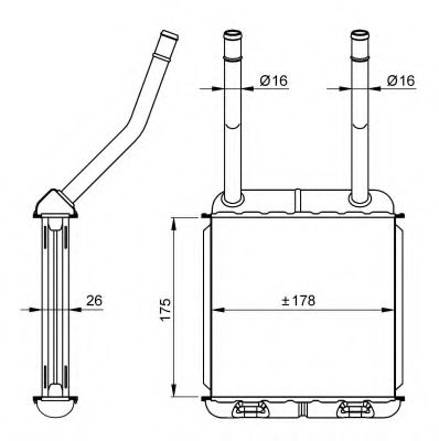 NRF Heat Exchanger, interior heating 11484157 - NRF