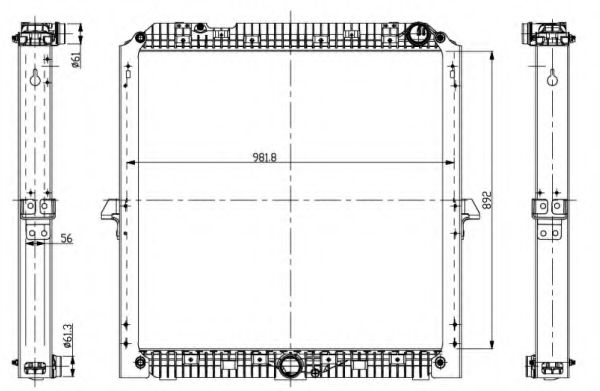 NRF Radiator, engine cooling 11545336 - NRF