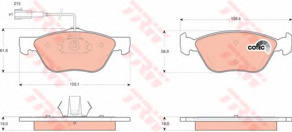 TRW Brake Pad Set, disc brake 10702912 - TRW