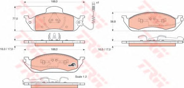TRW Brake Pad Set, disc brake 4700904 - TRW