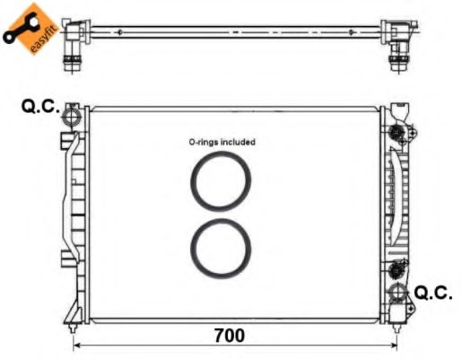 NRF Radiator, engine cooling 11524003 - NRF