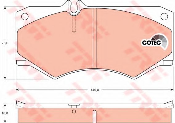 TRW Brake Pad Set, disc brake 4700863 - TRW