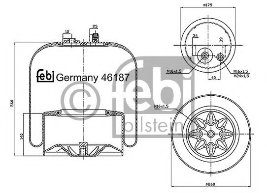 FEBI BILSTEIN Bellow, air suspension 11592865 - FEBI BILSTEIN