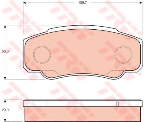 TRW Brake Pad Set, disc brake 10706602 - TRW