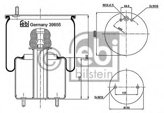 FEBI BILSTEIN Bellow, air suspension 11588626 - FEBI BILSTEIN