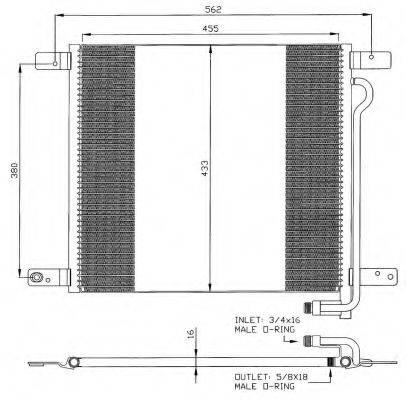 NRF Condenser, air conditioning 11541871 - NRF