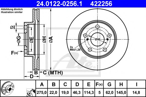 ATE Brake Disc 10226688 - ATE