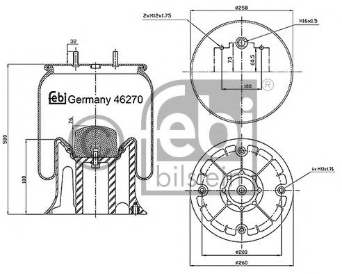 FEBI BILSTEIN Bellow, air suspension 11592932 - FEBI BILSTEIN