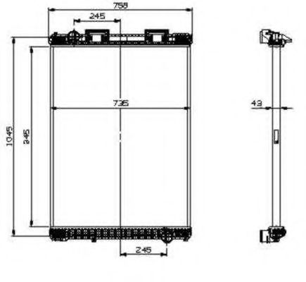 NRF Radiator, engine cooling 11543490 - NRF