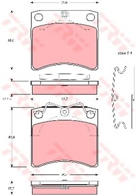 TRW Brake Pad Set, disc brake 3275825 - TRW