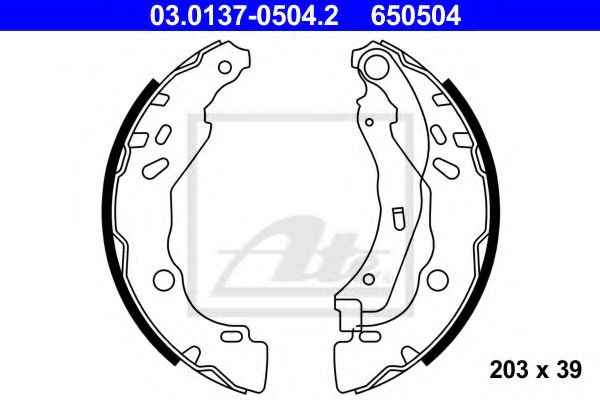ATE Brake Shoe Set 10800381 - ATE