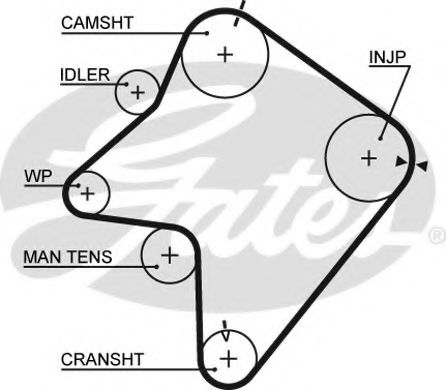 GATES Timing Belt 12459271 - GATES