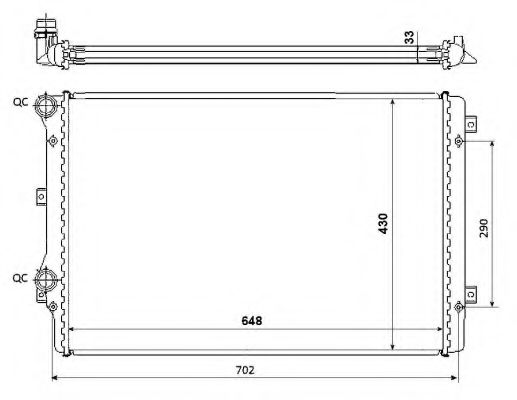 NRF Radiator, engine cooling 11524019 - NRF