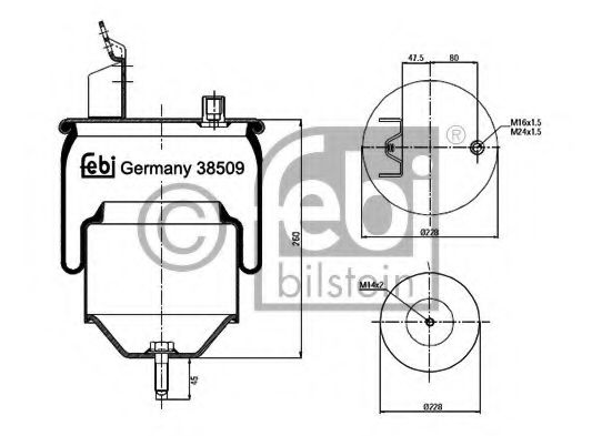 FEBI BILSTEIN Bellow, air suspension 11587470 - FEBI BILSTEIN