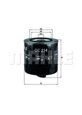 MAHLE Oil Filter 3207439 - MAHLE
