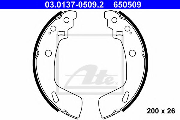 ATE Brake Shoe Set 10800383 - ATE