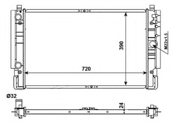 NRF Radiator, engine cooling 11543303 - NRF