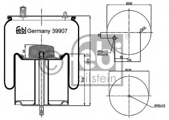 FEBI BILSTEIN Bellow, air suspension 11588670 - FEBI BILSTEIN