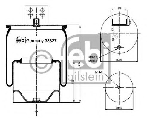 FEBI BILSTEIN Bellow, air suspension 11587750 - FEBI BILSTEIN