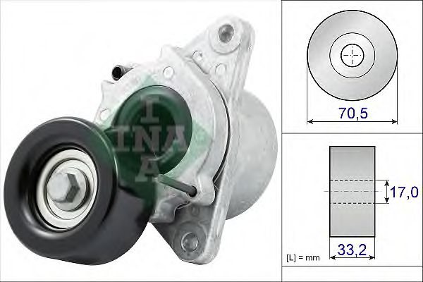 INA Belt Tensioner, V-ribbed belt 10871488 - INA