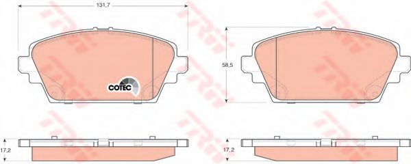 TRW Brake Pad Set, disc brake 10700645 - TRW