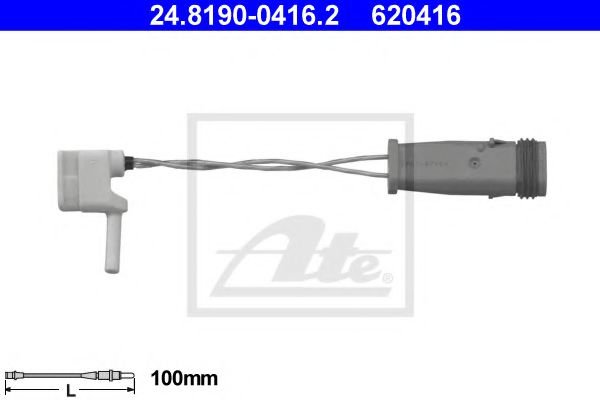 ATE Warning Contact, brake pad wear 10126856 - ATE