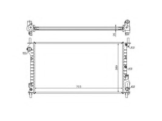 NRF Radiator, engine cooling 4050602 - NRF