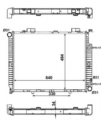 NRF Radiator, engine cooling 11544856 - NRF