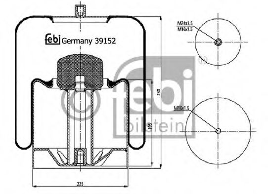 FEBI BILSTEIN Bellow, air suspension 11588035 - FEBI BILSTEIN