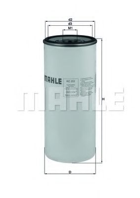MAHLE Fuel filter 11663550 - MAHLE