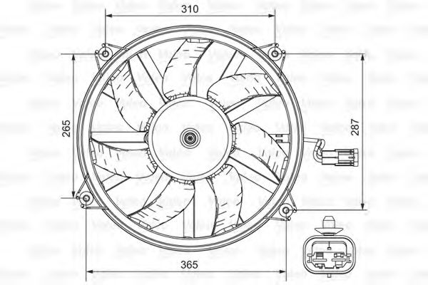 VALEO Fan, engine cooling 11480990 - VALEO