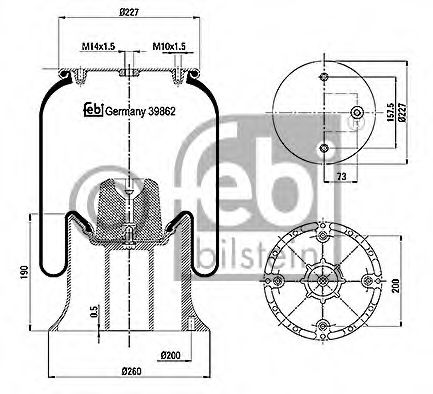 FEBI BILSTEIN Bellow, air suspension 11588632 - FEBI BILSTEIN