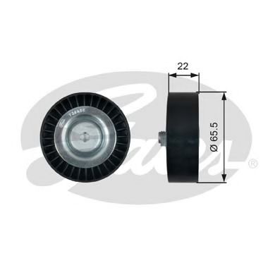 GATES Deflection/Guide Pulley, v-ribbed 12456969 - GATES