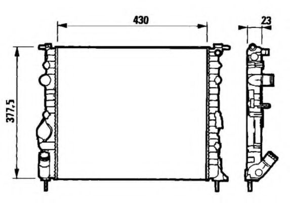 NRF Radiator, engine cooling 11544905 - NRF