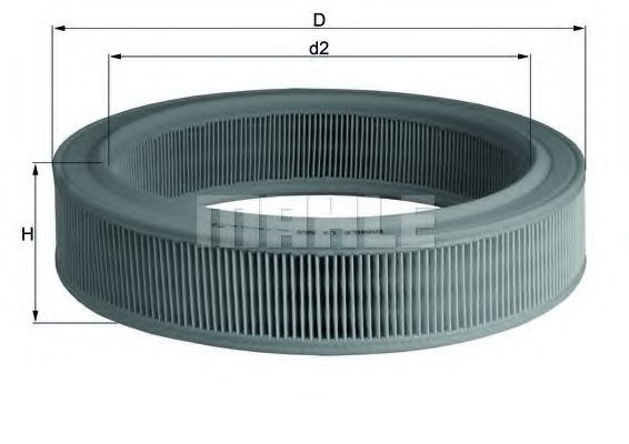 MAHLE Air Filter 3208342 - MAHLE