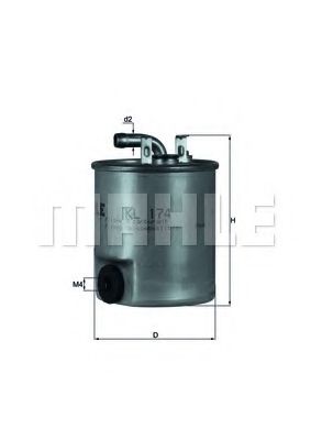 MAHLE Fuel filter 12858261 - MAHLE