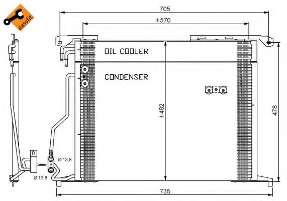 NRF Condenser, air conditioning 11542016 - NRF