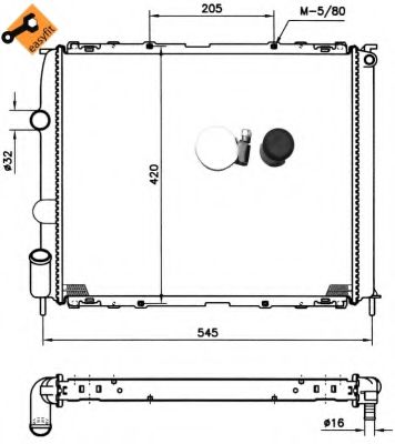 NRF Radiator, engine cooling 11544906 - NRF