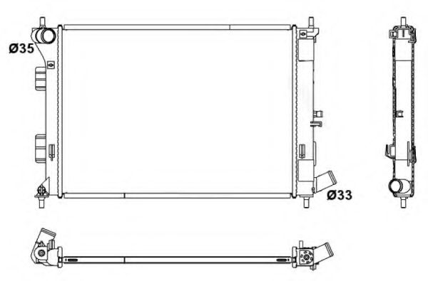 NRF Radiator, engine cooling 11543824 - NRF