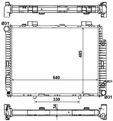 NRF Radiator, engine cooling 11544885 - NRF