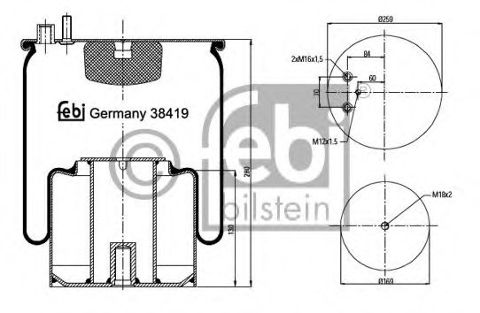 FEBI BILSTEIN Bellow, air suspension 11587395 - FEBI BILSTEIN