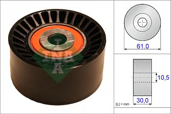 INA Deflection/Guide Pulley, timing bel 10871274 - INA