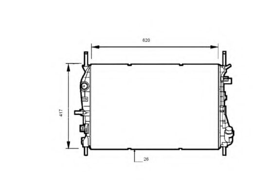 NRF Radiator, engine cooling 11544281 - NRF