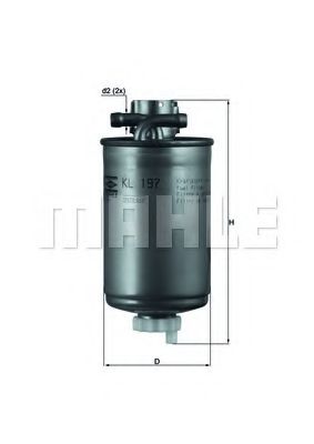MAHLE Fuel filter 11663621 - MAHLE