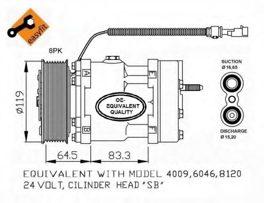 NRF Compressor, air conditioning 11541488 - NRF