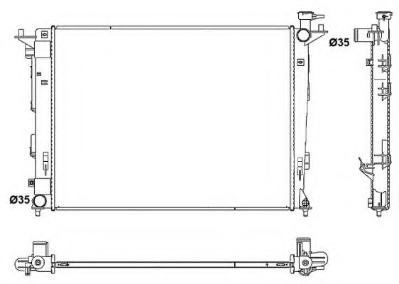 NRF Radiator, engine cooling 11543715 - NRF