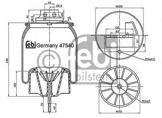 FEBI BILSTEIN Bellow, air suspension 11593893 - FEBI BILSTEIN